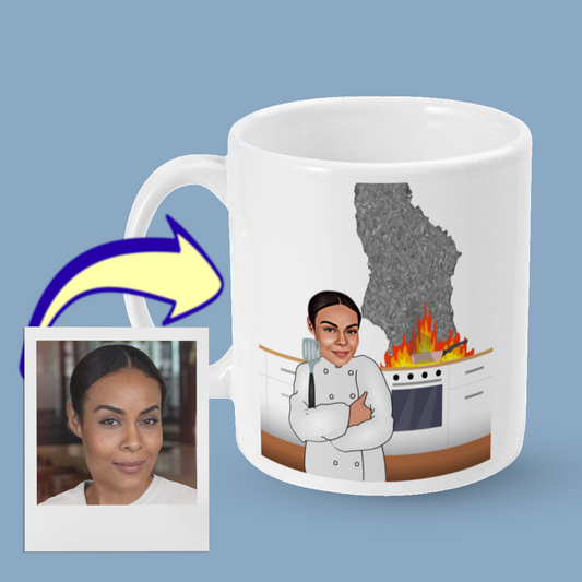 Funny Chef Kitchen Fire Mug