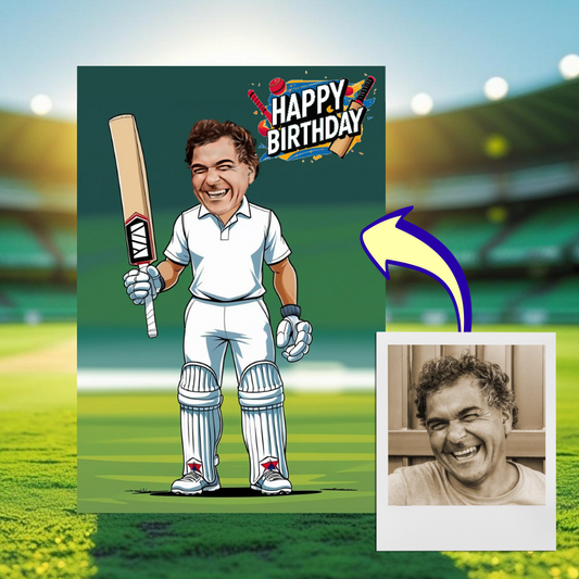 Cricket Player - Cricketer Pose Card