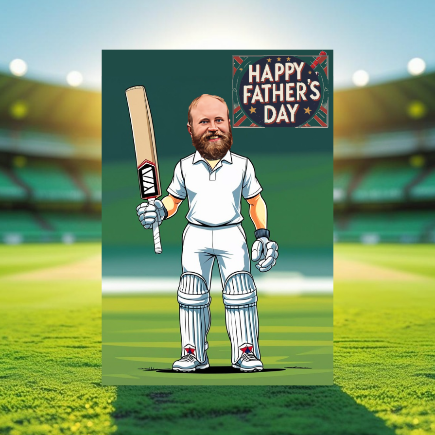 Cricket Player - Cricketer Pose Card