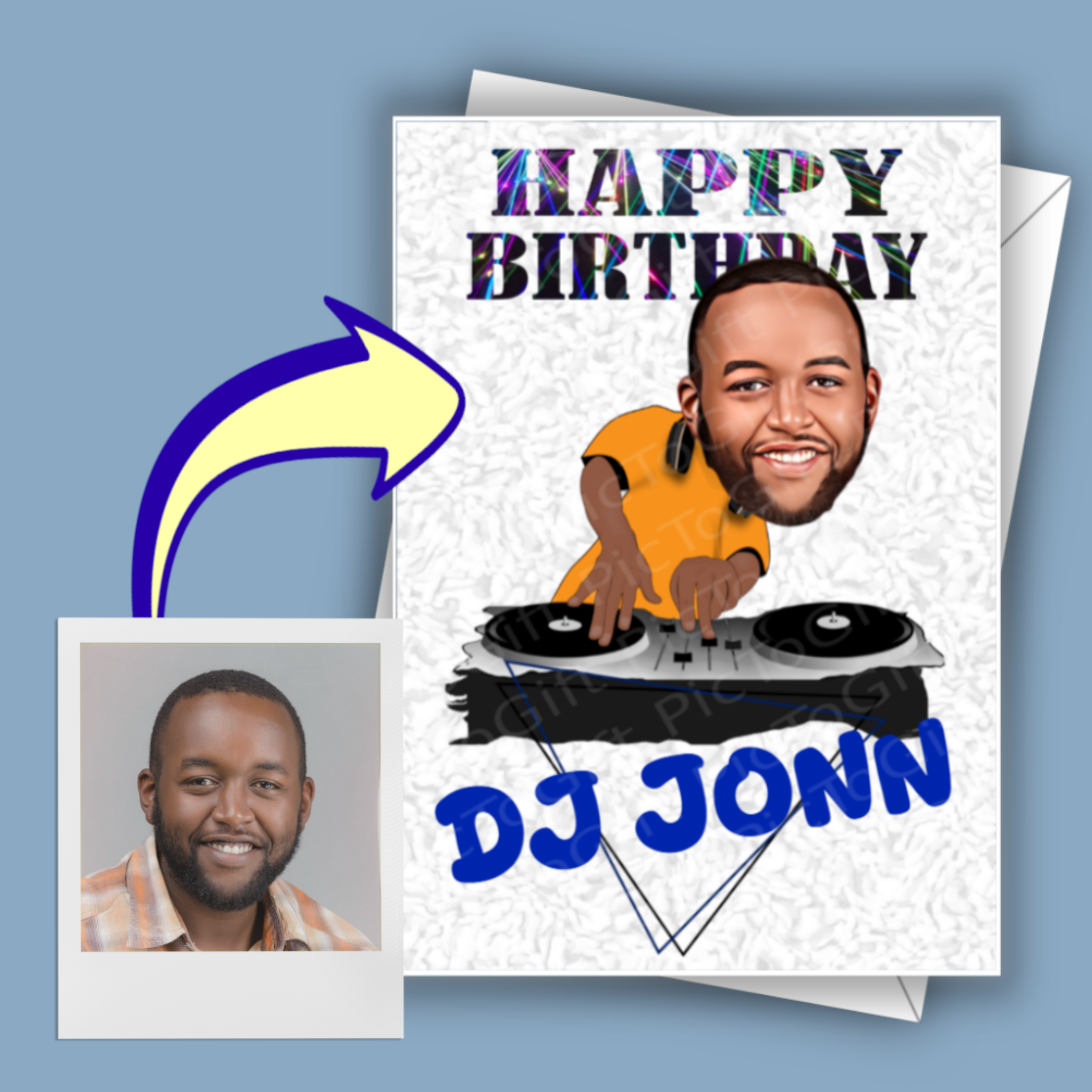 Funny DJ / Deejay - Music Lover Card