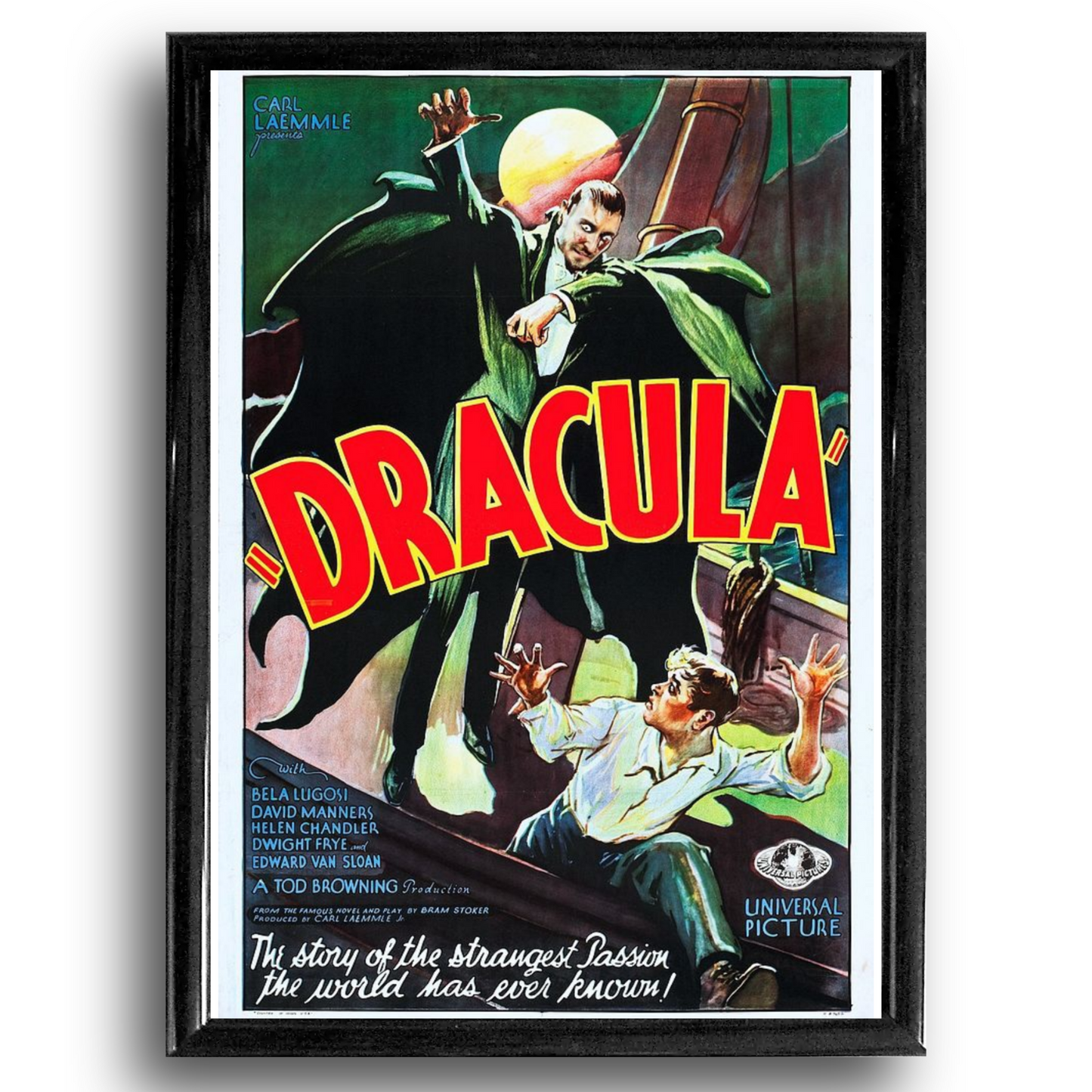Custom Face Swap Dracula Movie Poster (Public Domain)