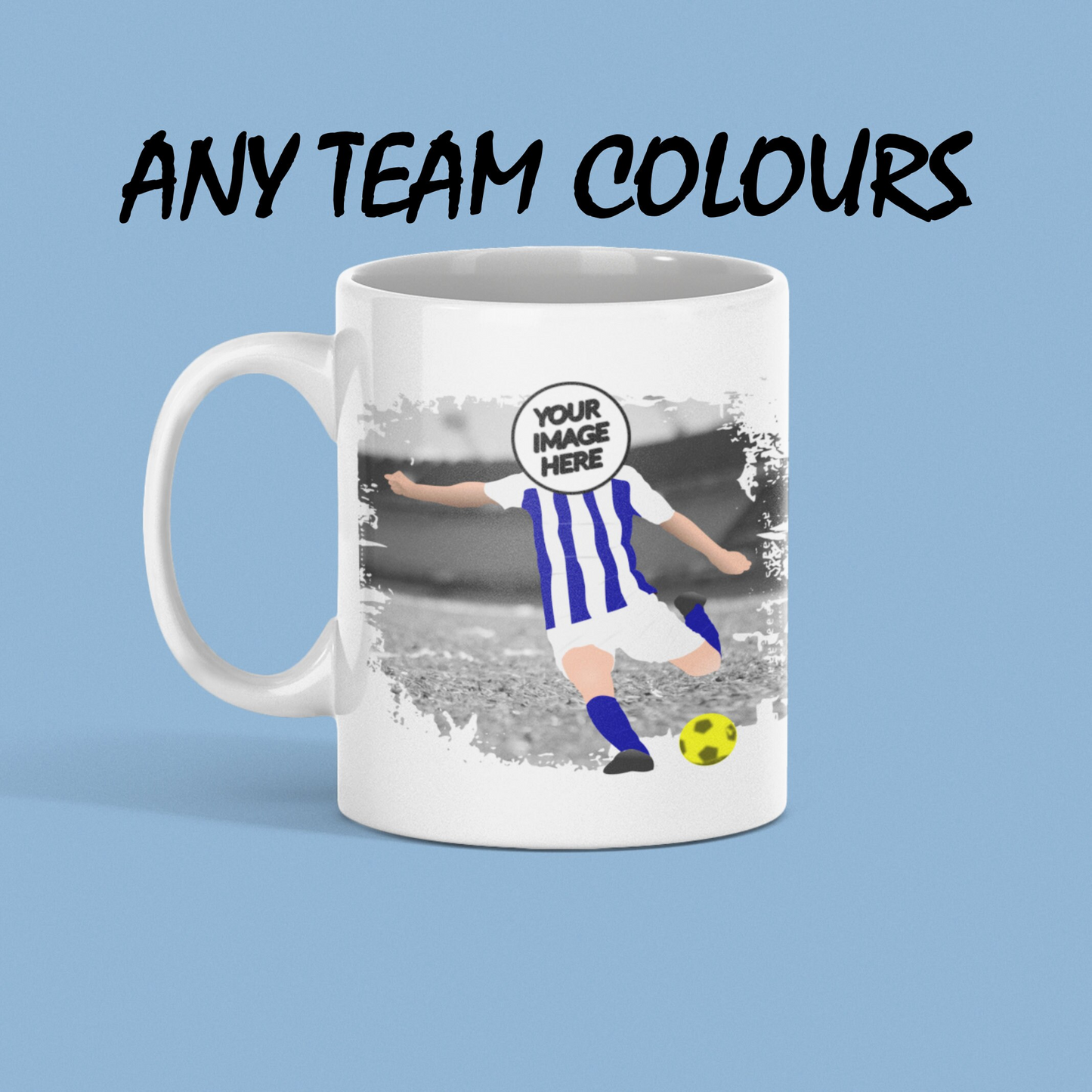 Football | Soccer Player Mug - Any Team Colours