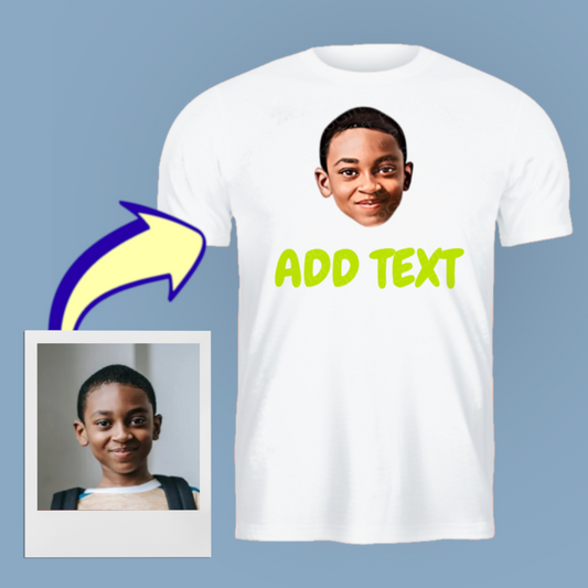 Kids Cartoon Face Crop T-Shirt