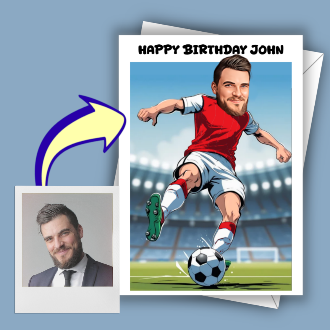 Football / Soccer Player Greeting Card