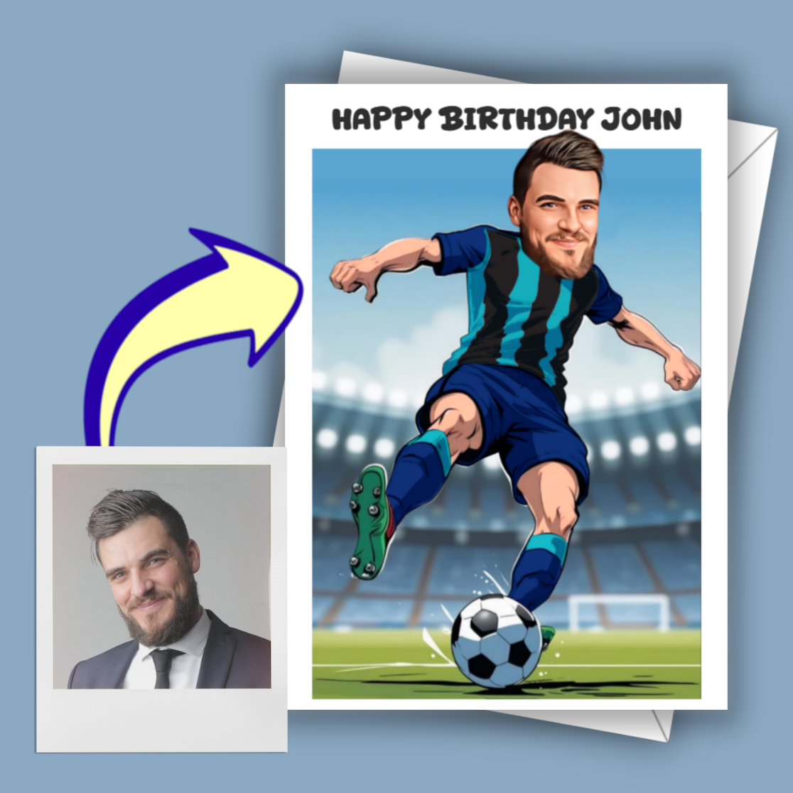 Football / Soccer Player Greeting Card