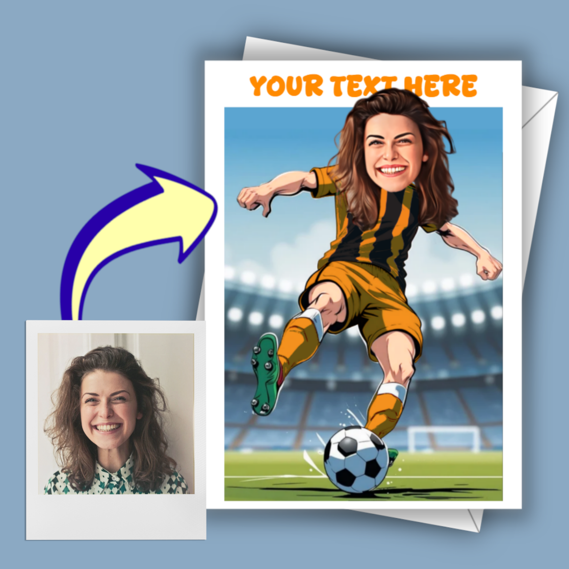 Football / Soccer Player Greeting Card