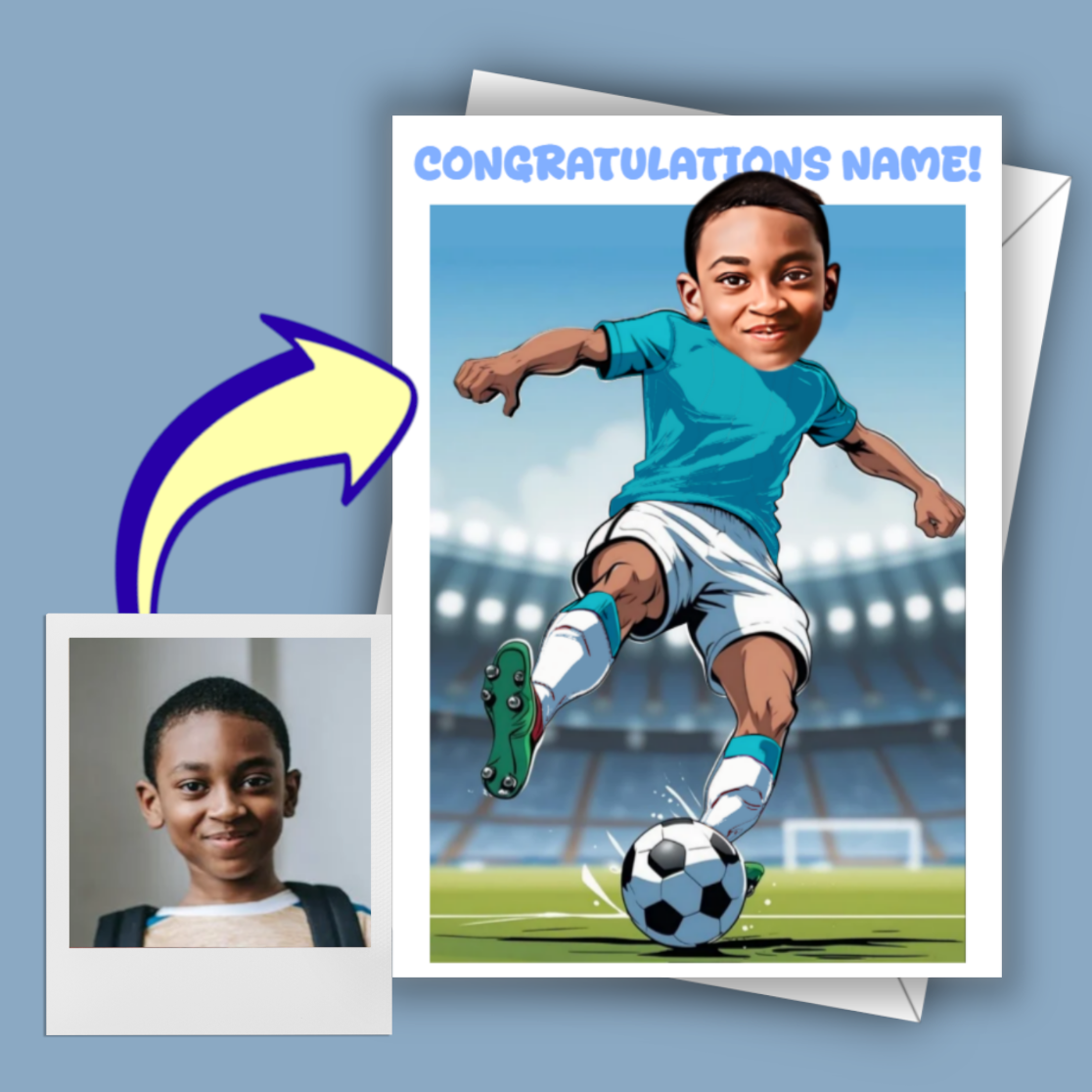 Football / Soccer Player Greeting Card