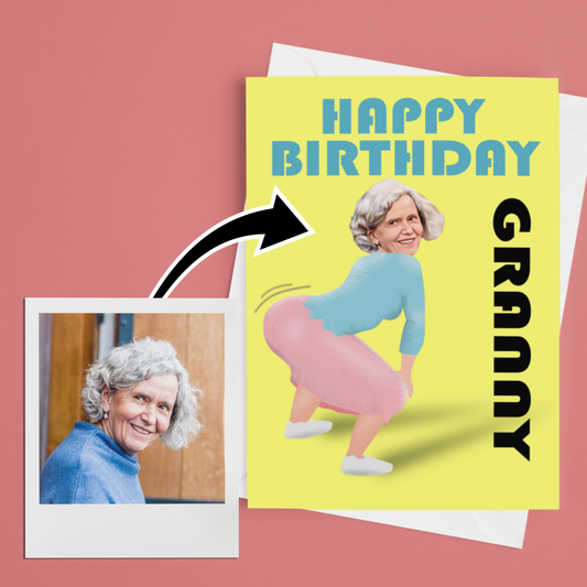 Funny Custom Photo Granny Twerk Card | Any Photo - Any Occasion Personalised Greeting Card