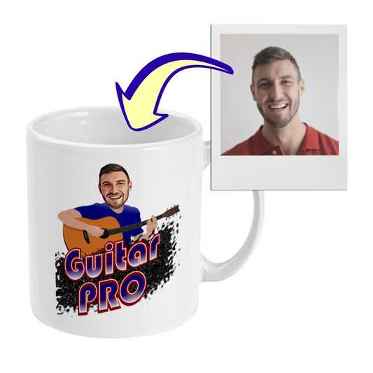 Funny Guitar Player Personalised Mug