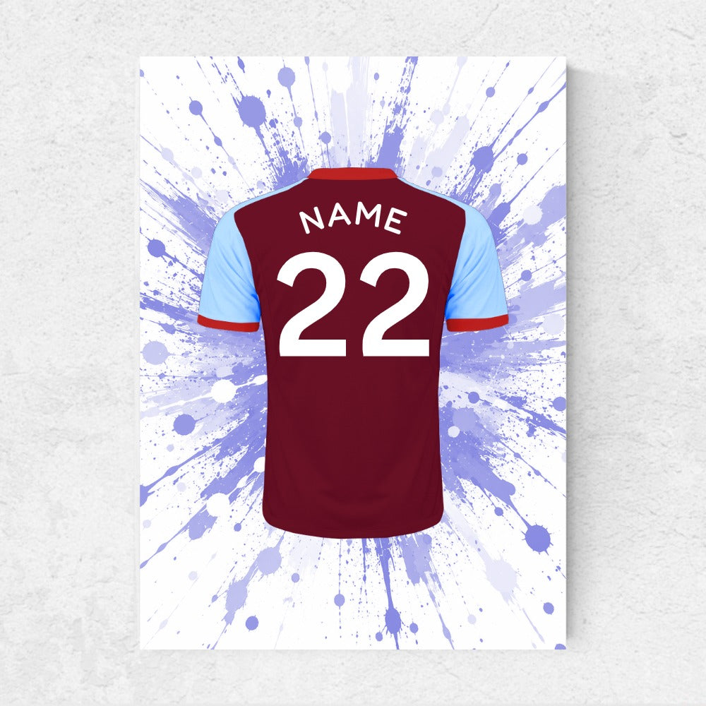Personalised Football Shirt Print – Custom Name & Number Football Poster
