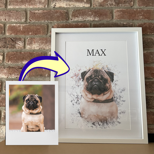 Cute Cool Pet Portrait | Your Pet - Cat/Dog - Fine Art Print