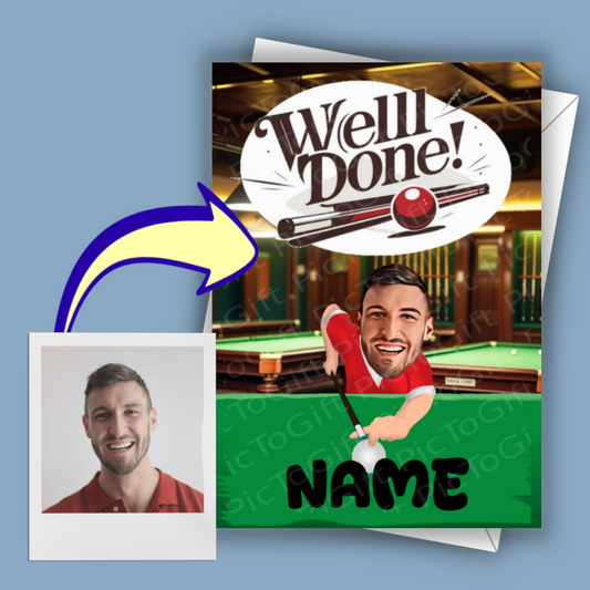 Pool Snooker Player - Snooker Player Shot Card