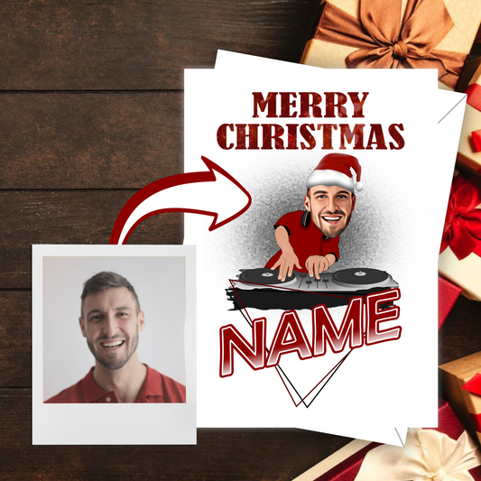 Christmas DJ | Music Lover - Santa Hat Card