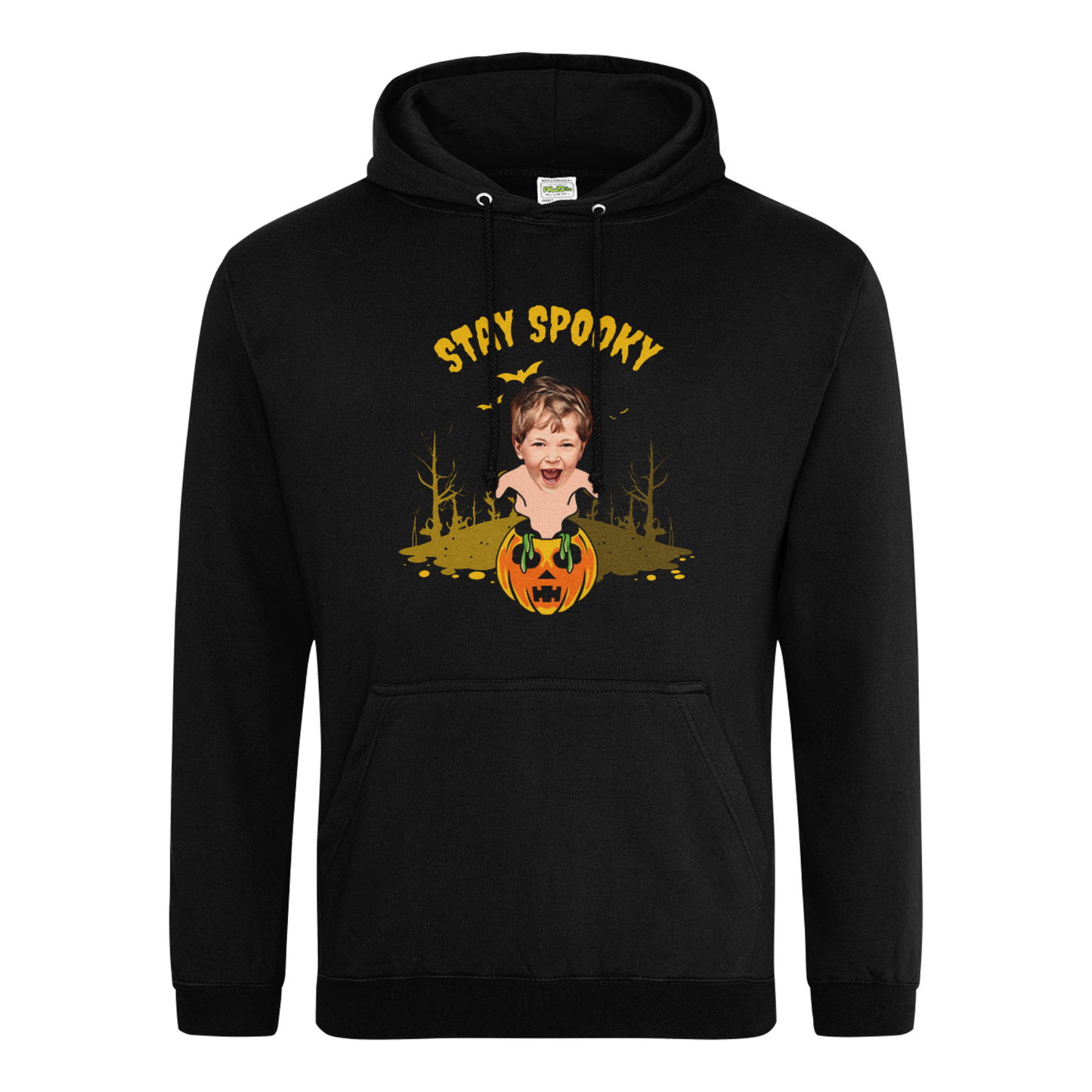 Ghostly Halloween Pumpkin Hoodie | Trick or Treat / Halloween Party Pull over Hoodie