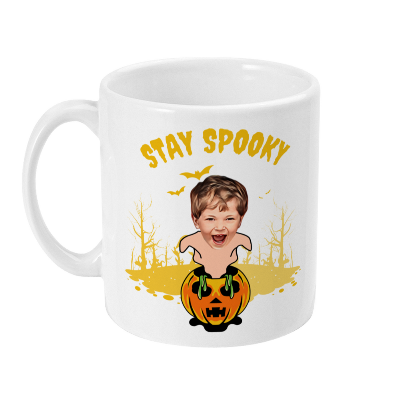 Ghostly Pumpkin Mug
