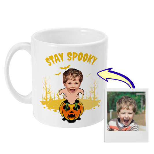 Ghostly Pumpkin Mug