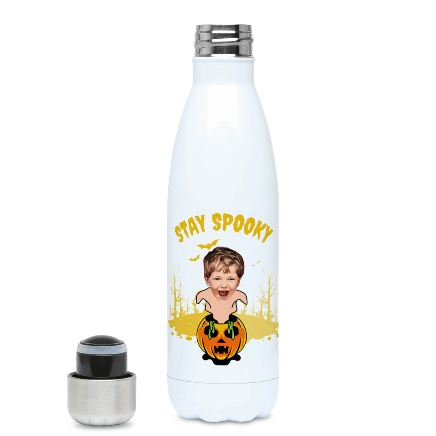 Ghostly Halloween Pumpkin Flask | 500ml Water Bottle