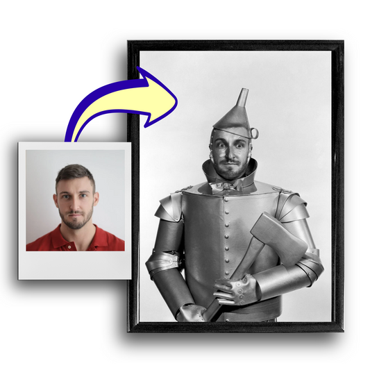 Custom Face Tin Man Face Swap Movie Poster / Wizard of Oz-Inspired Art Print