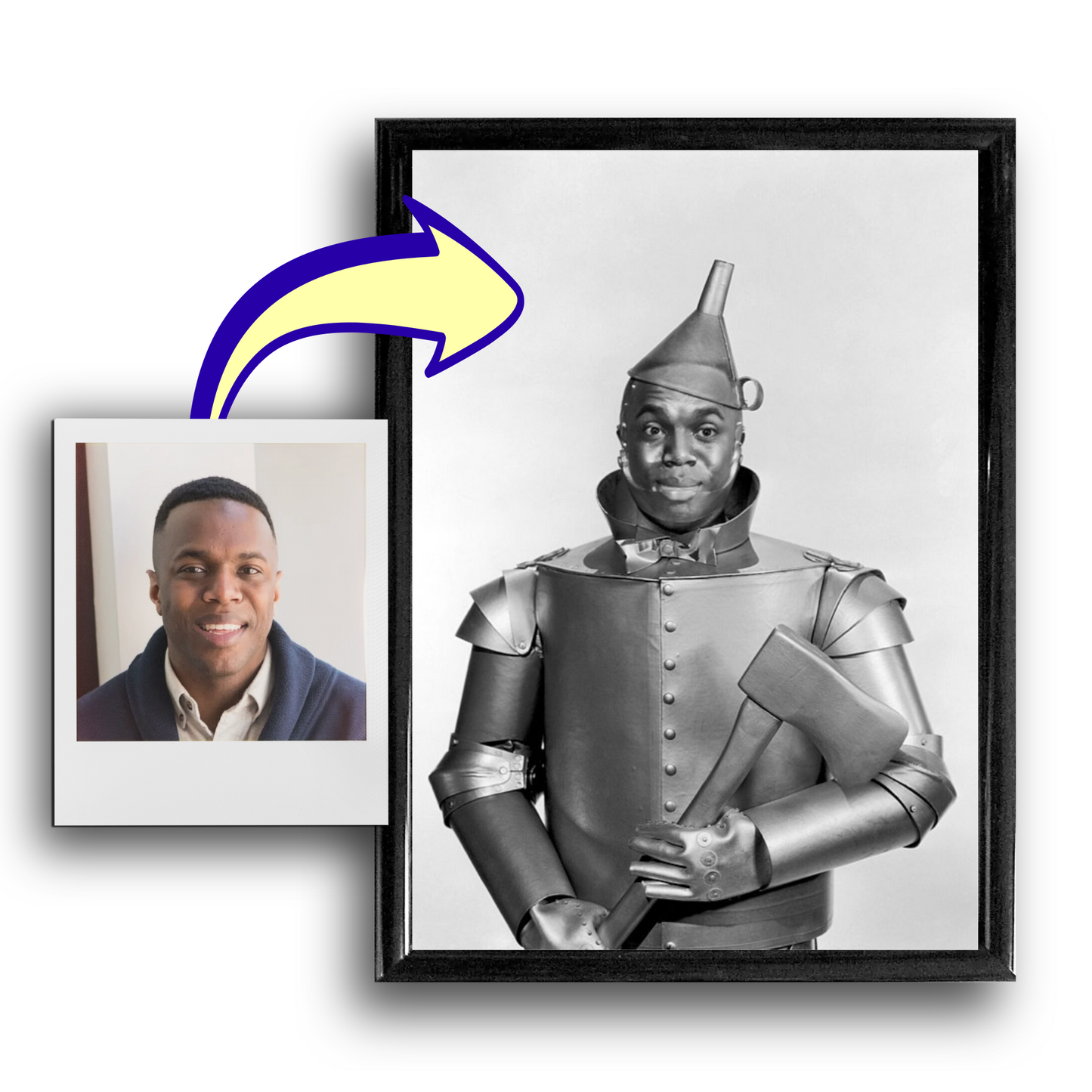 Custom Face Tin Man Face Swap Movie Poster / Wizard of Oz-Inspired Art Print