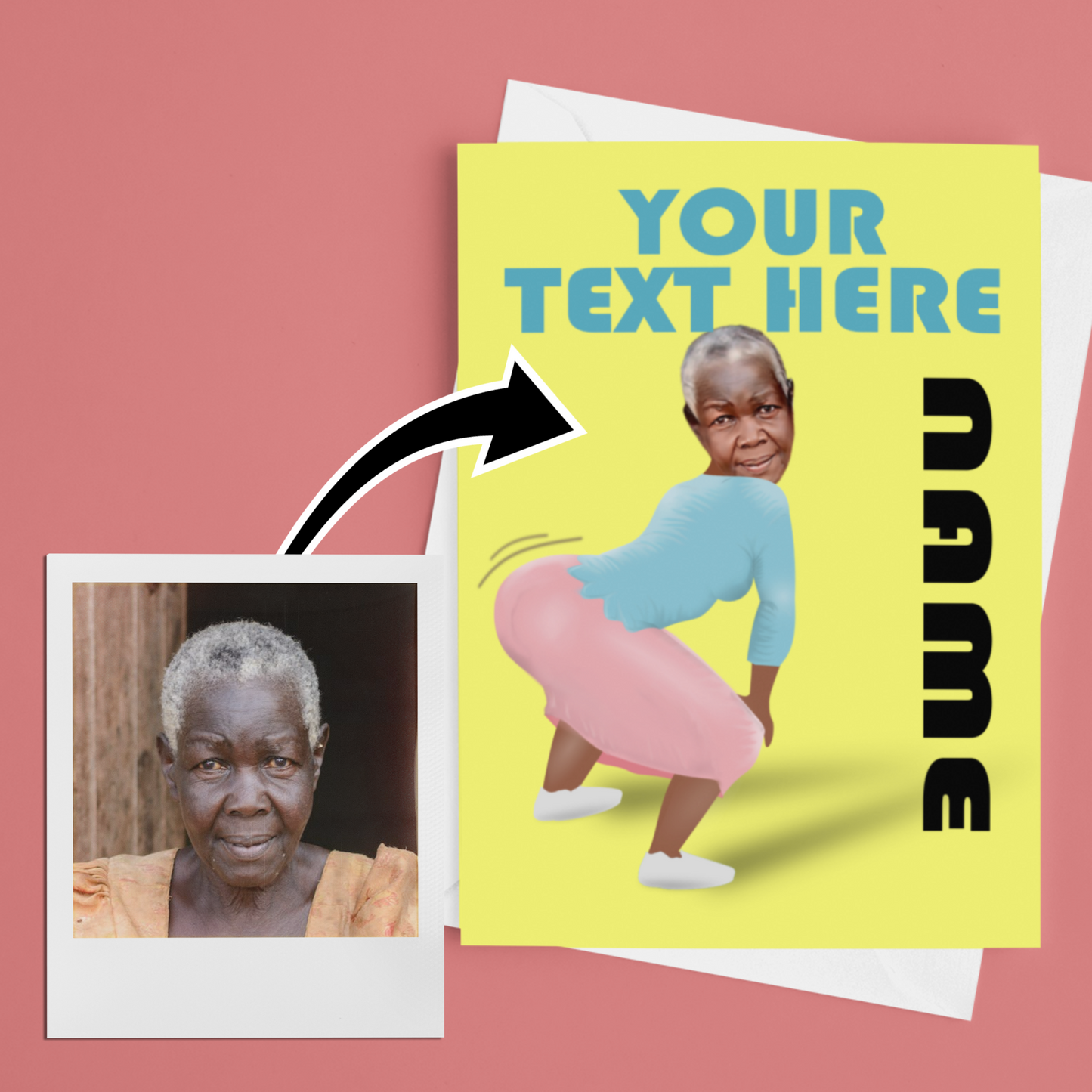 Funny Custom Photo Granny Twerk Card | Any Photo - Any Occasion Personalised Greeting Card