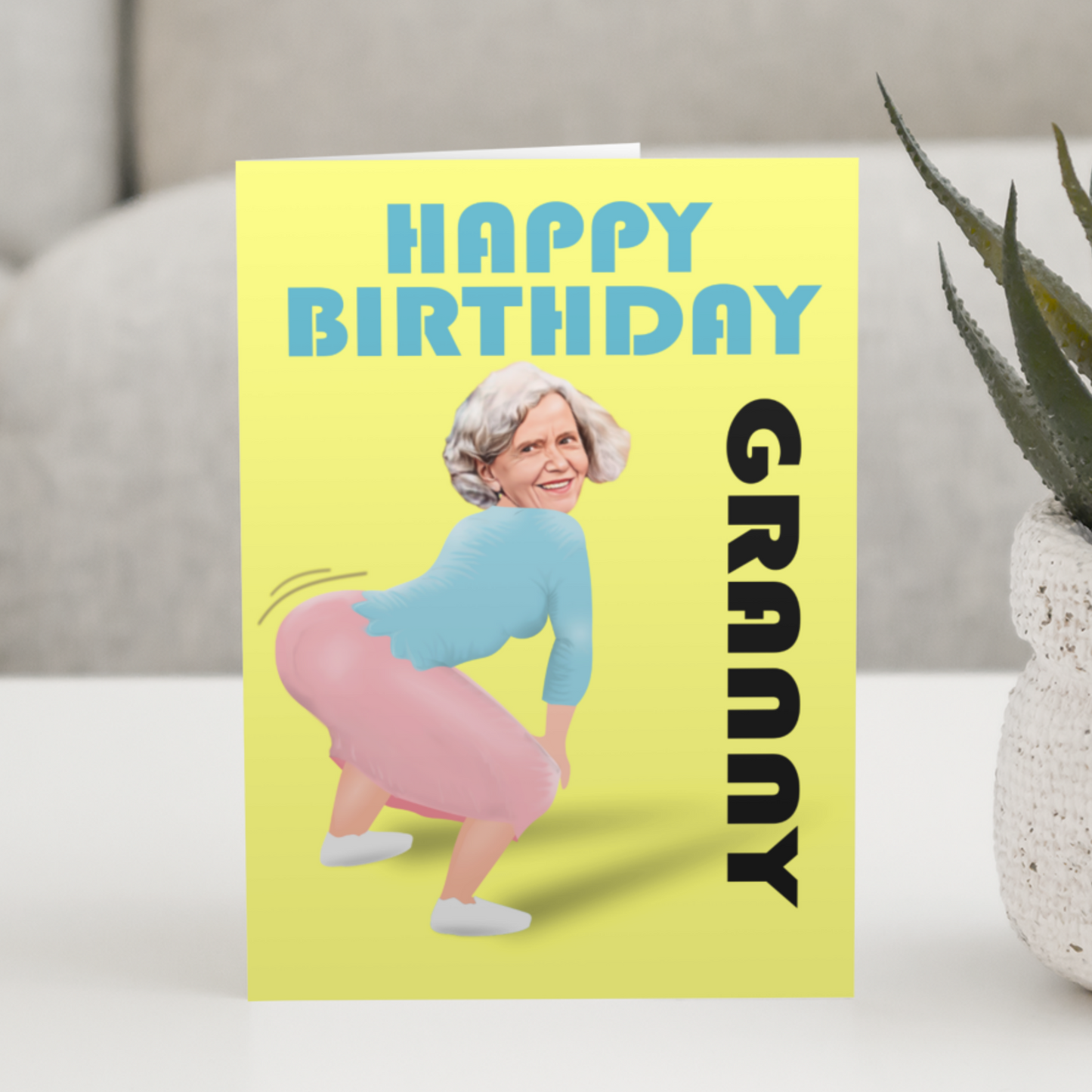 Funny Custom Photo Granny Twerk Card | Any Photo - Any Occasion Personalised Greeting Card