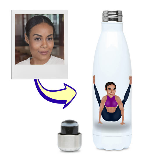 Yoga Woman Funny Pose Flask | 500ml Water Bottle