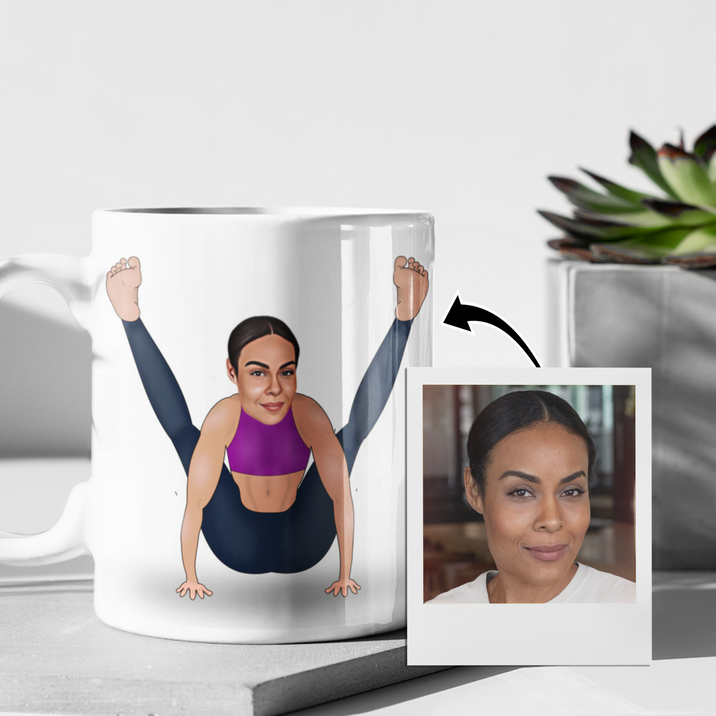 Funny Yoga Woman Pose Mug