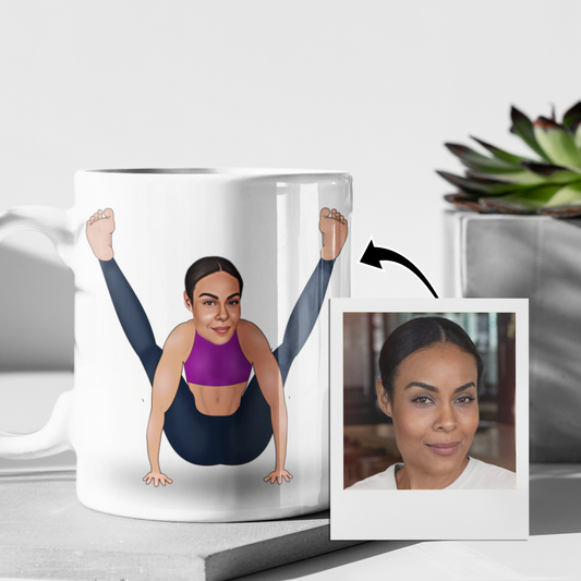 Funny Yoga Woman Pose Mug