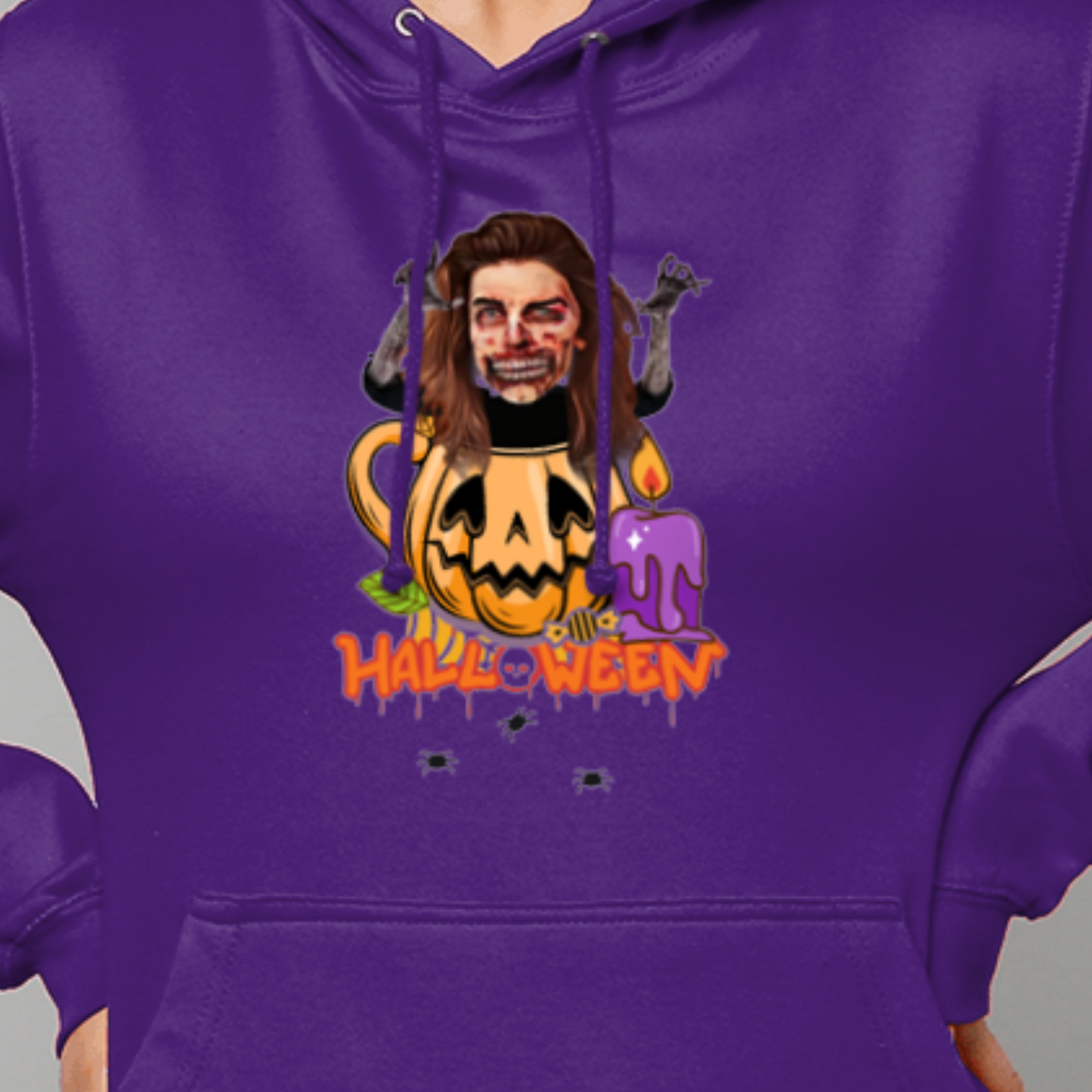 Zombie Halloween Pumpkin Hoodie | Trick or Treat / Halloween Party Pull over Hoodie