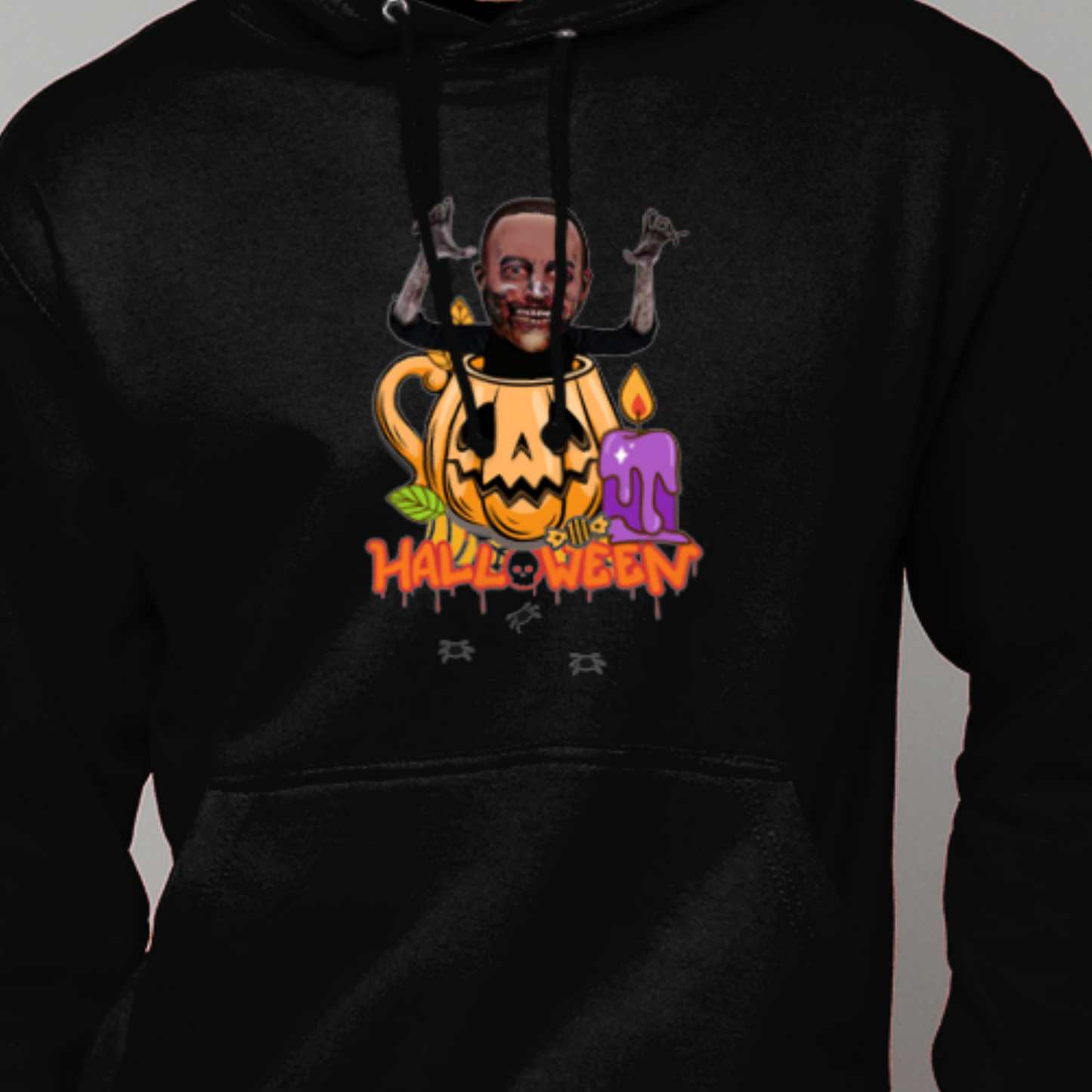 Zombie Halloween Pumpkin Hoodie | Trick or Treat / Halloween Party Pull over Hoodie