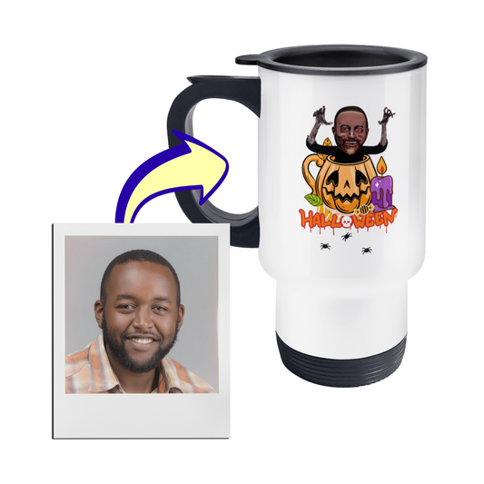 Zombie Pumpkin Travel Mug | 14oz Stainless Steel Travel Mug