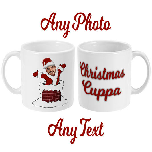Christmas Cuppa - Santa Down the Chimney Xmas Mug