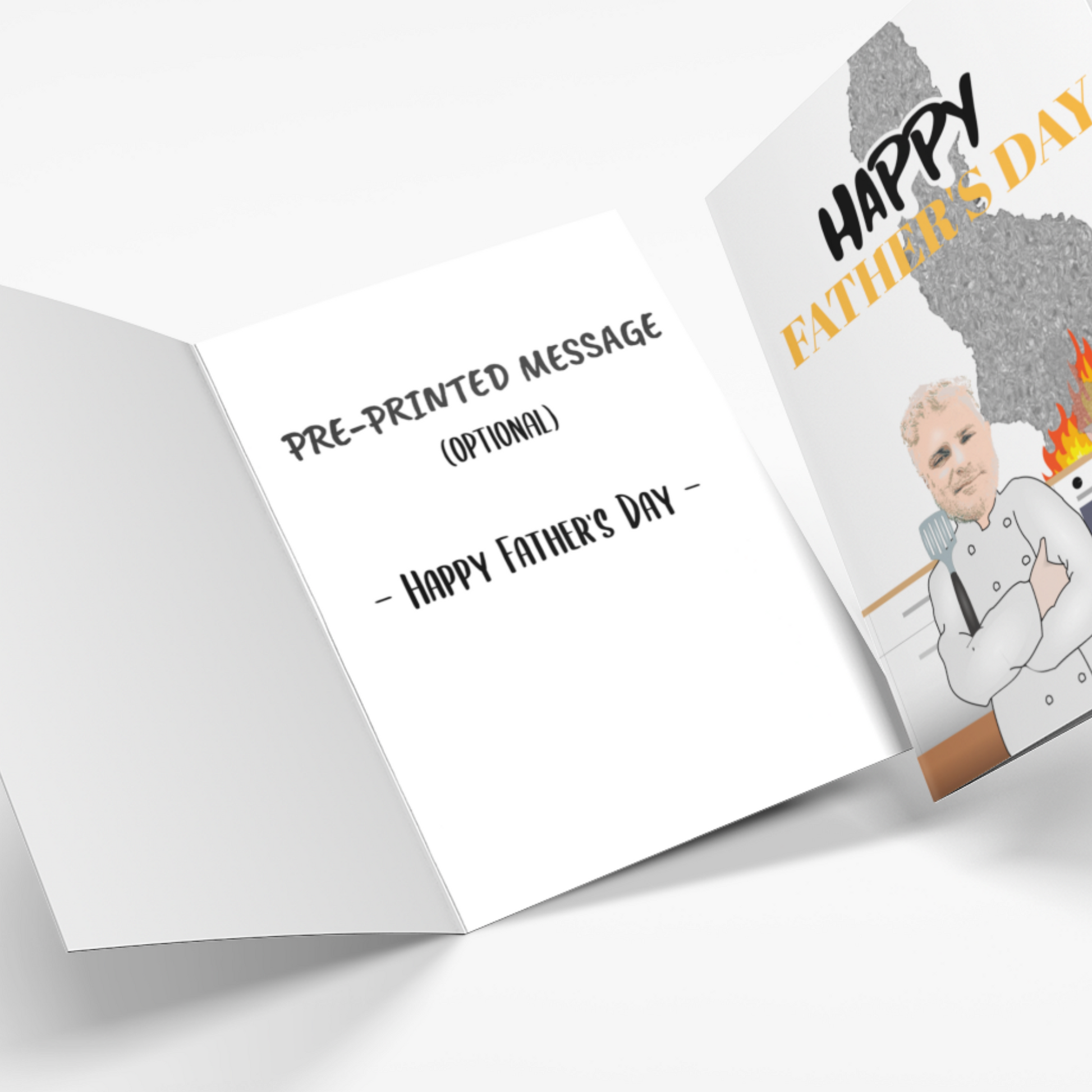 funny personalised photo greeting card inside message example