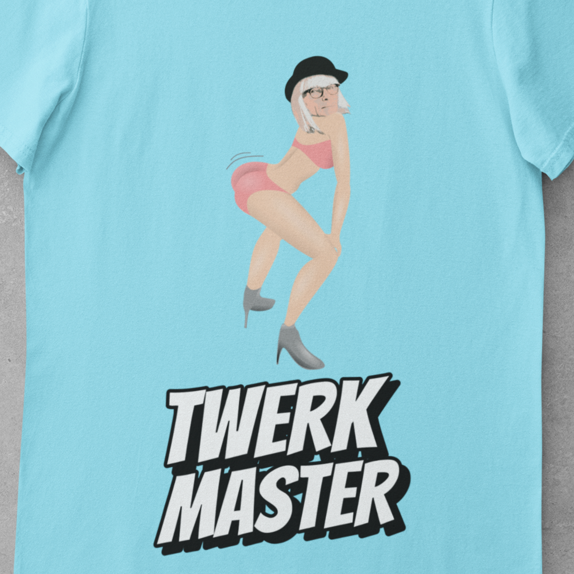 funny personalised photo t-shirt of a woman twerking