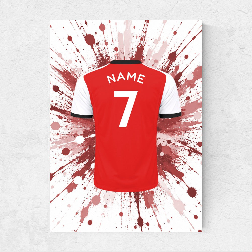 Personalised Football Shirt Print – Custom Name & Number Football Poster