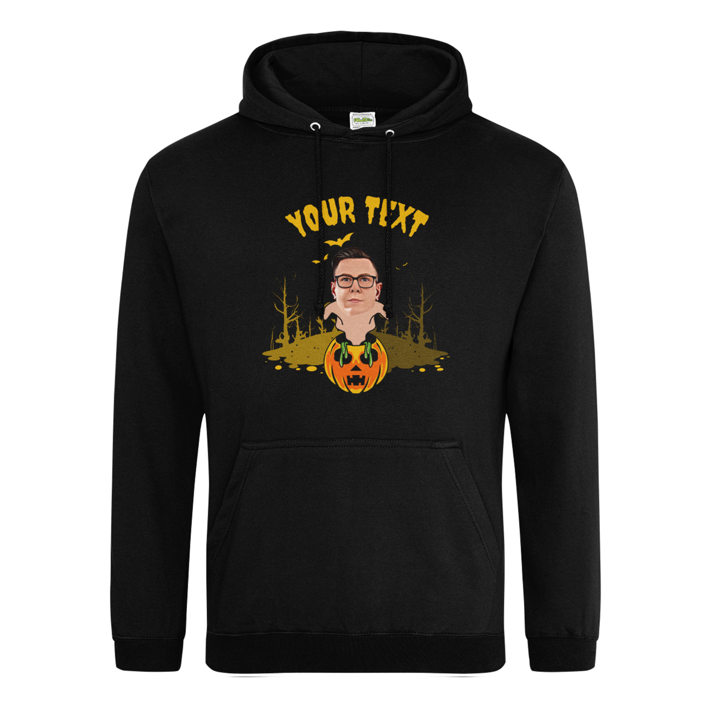 Ghostly Halloween Pumpkin Hoodie | Trick or Treat / Halloween Party Pull over Hoodie
