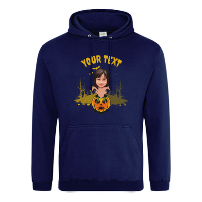 Ghostly Halloween Pumpkin Hoodie | Trick or Treat / Halloween Party Pull over Hoodie