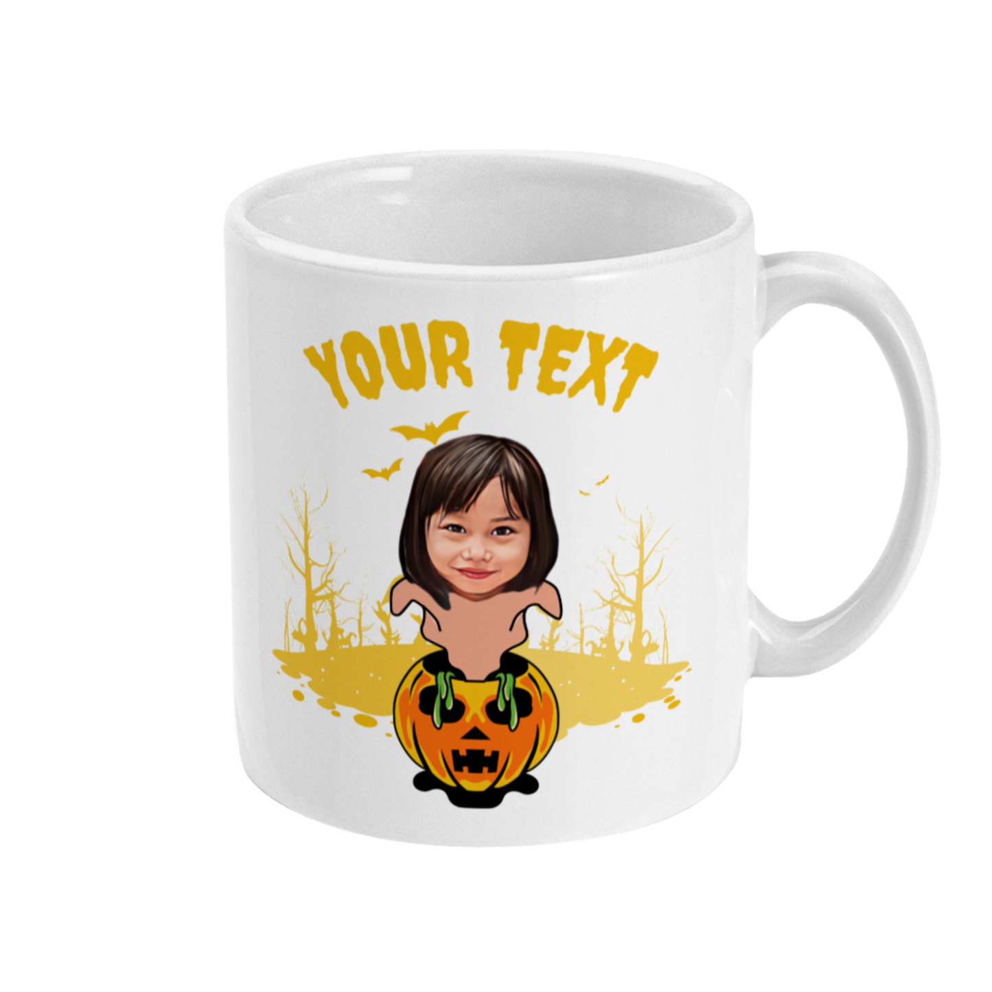Ghostly Pumpkin Mug