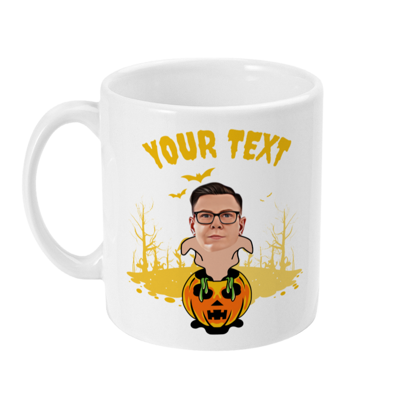 Ghostly Pumpkin Mug