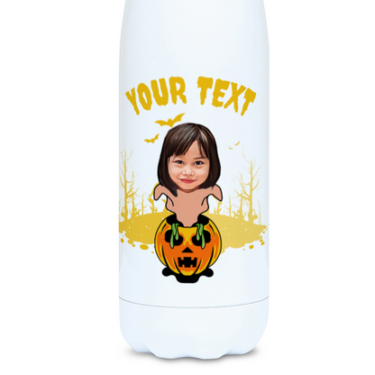 Ghostly Halloween Pumpkin Flask | 500ml Water Bottle