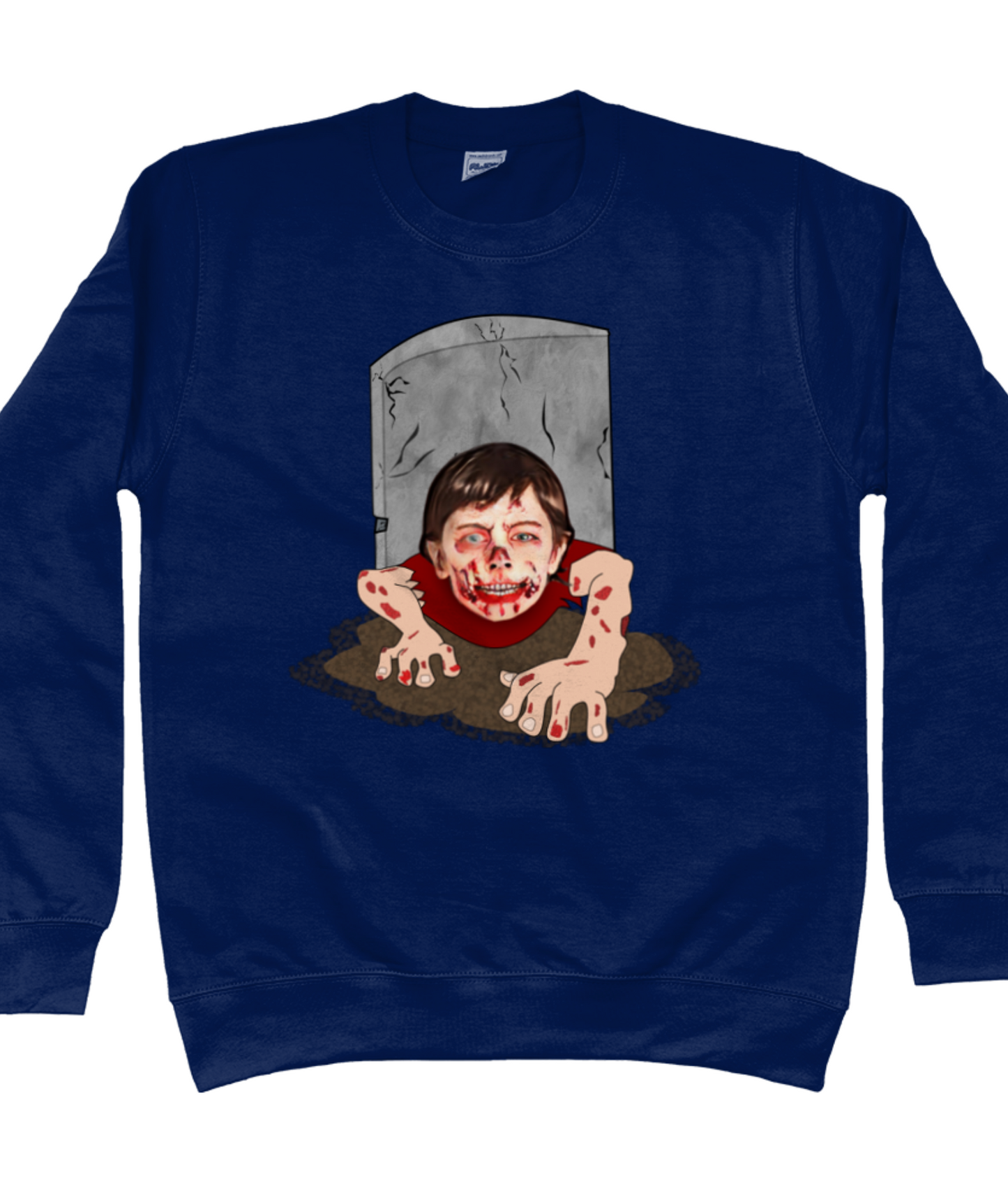 Zombie Grave Halloween Sweatshirt | Funny Trick or Treat - Halloween Party Jumper / Sweater)
