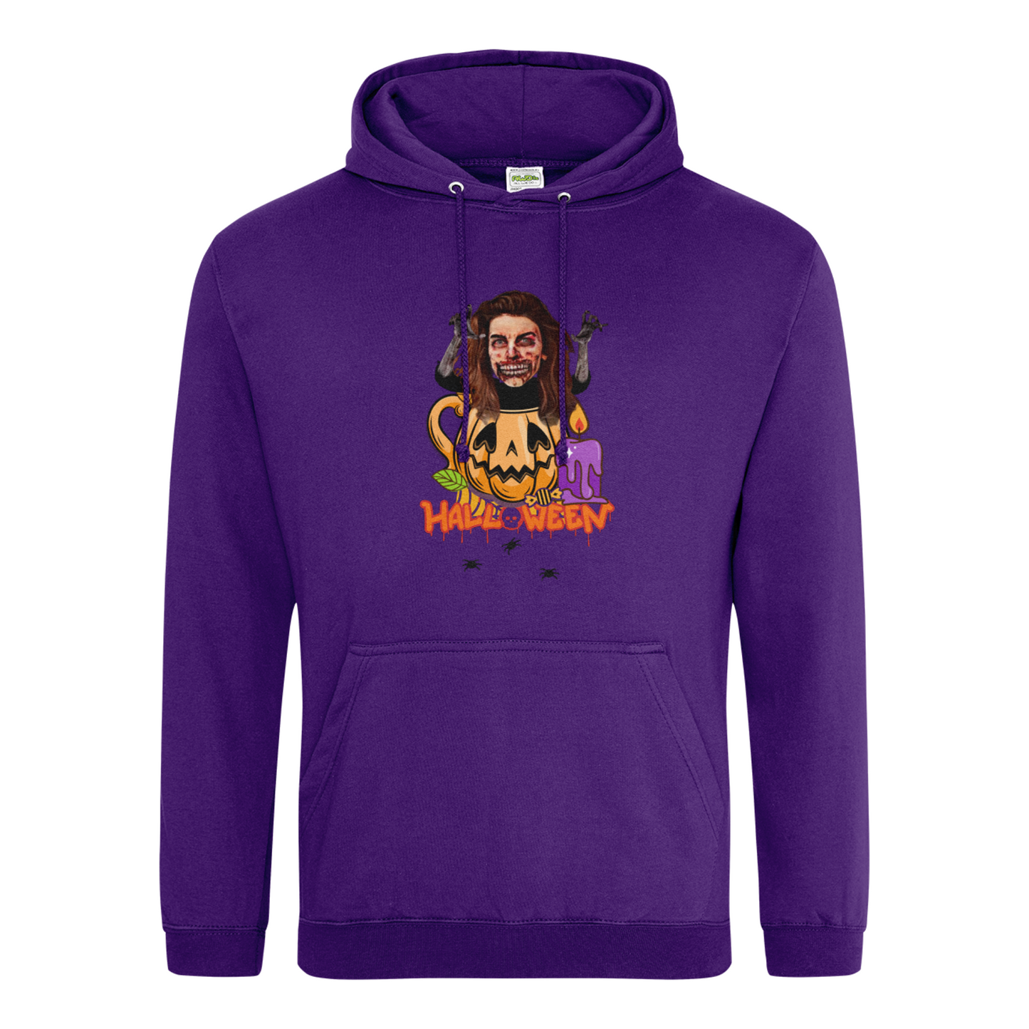 Zombie Halloween Pumpkin Hoodie | Trick or Treat / Halloween Party Pull over Hoodie