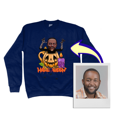Zombie Halloween Pumpkin Sweatshirt | Funny Trick or Treat - Halloween Party Jumper / Sweater
