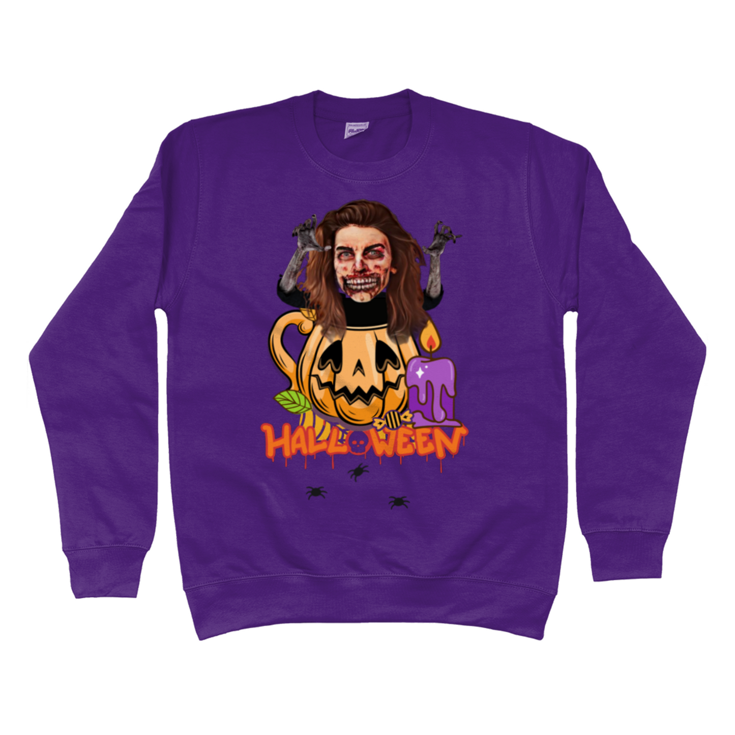 Zombie Halloween Pumpkin Sweatshirt | Funny Trick or Treat - Halloween Party Jumper / Sweater