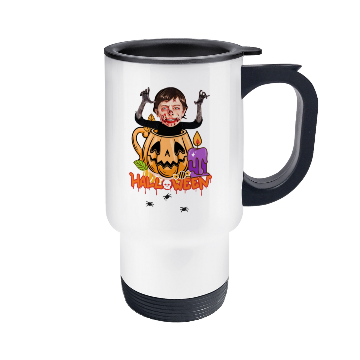 Zombie Pumpkin Travel Mug | 14oz Stainless Steel Travel Mug