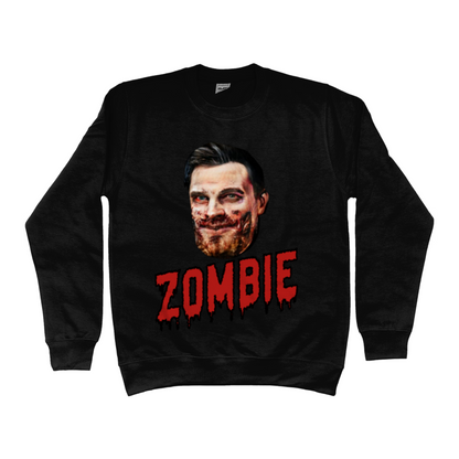Zombie Face Halloween Sweatshirt | Funny Trick or Treat - Halloween Party Jumper / Sweater