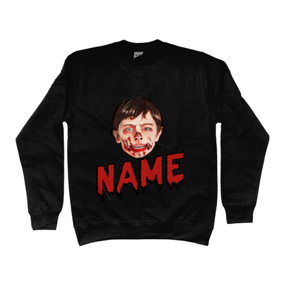 Zombie Face Halloween Sweatshirt | Funny Trick or Treat - Halloween Party Jumper / Sweater