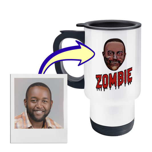 Zombie Head Travel Mug | 14oz Stainless Steel Travel Mug